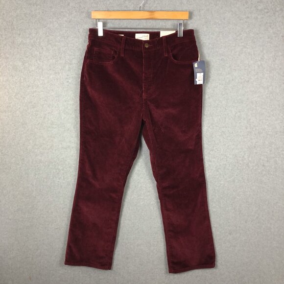 NWT Universal Thread Corduroy Red High Rise Bootcut Ankle Pants - Picture 2 of 9
